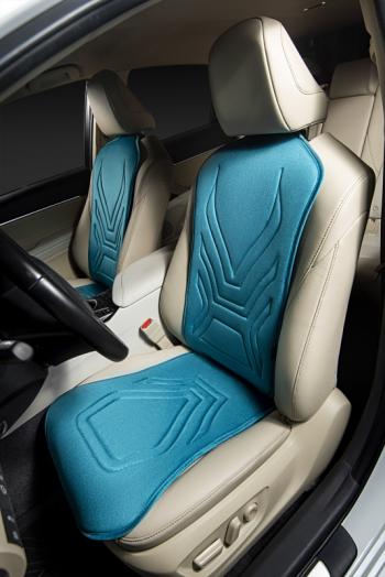2 579 р. Накидка на сиденье (1 место Афины) ЛЮКС ст АЛЬБИОН Lord Autofashion   (бирюзовый, строчка темно-бирюзовая)  с доставкой в г. Кемерово. Увеличить фотографию 4