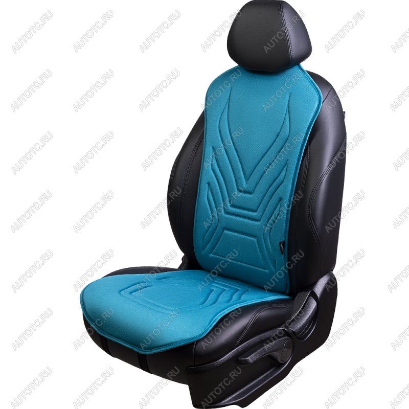 2 579 р. Накидка на сиденье (1 место Афины) ЛЮКС ст АЛЬБИОН Lord Autofashion   (бирюзовый, строчка темно-бирюзовая)  с доставкой в г. Кемерово