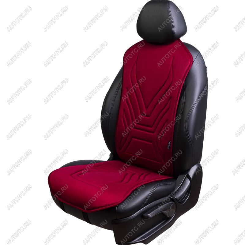 2 579 р. Накидка на сиденье (1 место Афины) ЛЮКС ст АЛЬБИОН Lord Autofashion   (красный, строчка темно-красная)  с доставкой в г. Кемерово