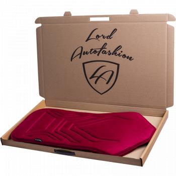 2 579 р. Накидка на сиденье (1 место Афины) ЛЮКС ст АЛЬБИОН Lord Autofashion   (красный, строчка темно-красная)  с доставкой в г. Кемерово. Увеличить фотографию 5