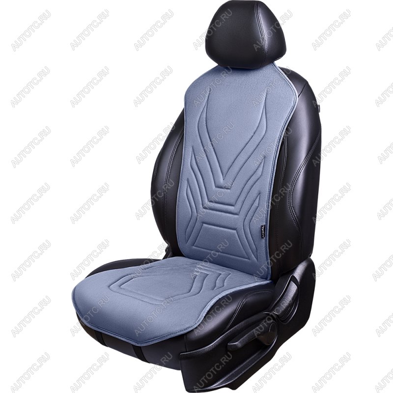 2 579 р. Накидка на сиденье (1 место Афины) ЛЮКС ст АЛЬБИОН Lord Autofashion   (серо-голубой, строчка серо-голубая)  с доставкой в г. Кемерово