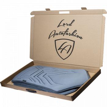 2 579 р. Накидка на сиденье (1 место Афины) ЛЮКС ст АЛЬБИОН Lord Autofashion   (серо-голубой, строчка серо-голубая)  с доставкой в г. Кемерово. Увеличить фотографию 5