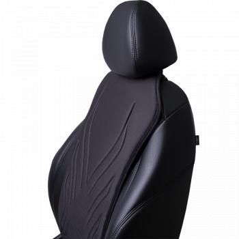 2 579 р. Накидка на сиденье (1 место Афины) ЛЮКС ст АЛЬБИОН Lord Autofashion   (черный, строчка черная)  с доставкой в г. Кемерово. Увеличить фотографию 4