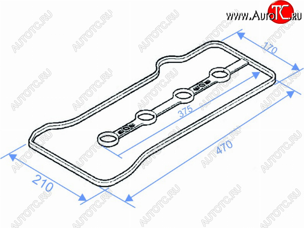 242 р. Прокладка клапанной крышки TOYOTA WISH,PREMIO,OPA 1AZFSE 01- SAT K11213-28041  с доставкой в г. Кемерово