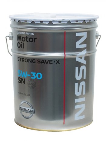 21 849 р. Масло моторное NISSAN 5W-30 SN STRONG SAVE X 20л NISSAN KLAN5-05302  с доставкой в г. Кемерово. Увеличить фотографию 1
