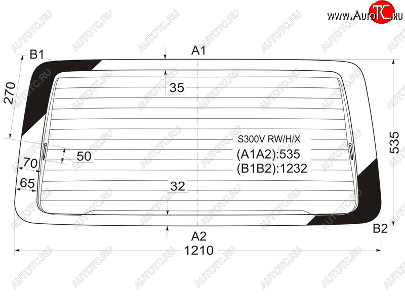 6 599 р. Стекло заднее (Цвет зеленый Обогрев) Daihatsu Atrai 05-21  Hijet 04-21 XYG S300V RW/H/X  с доставкой в г. Кемерово