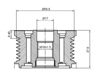 Шкив генератора FORD TRANSIT 2,2D 06-TOYOTA HILUX 2,53,0D 05- SAT ST-27415-0L020