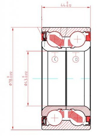 1 489 р. Подшипник передней ступицы HONDA CIVIC FKFDFN 06- SAT ST-44300-SNA-951  с доставкой в г. Кемерово. Увеличить фотографию 1