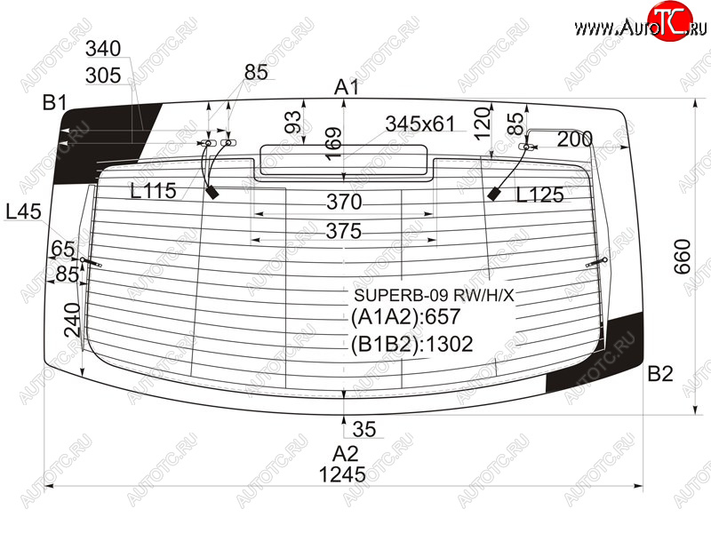 11 999 р. Стекло заднее (Цвет зеленый Обогрев Антенна) Skoda Superb 08-15 XYG SUPERB-09 RW/H/X  с доставкой в г. Кемерово