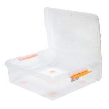 2 929 р. Короб для хранения IRIS THIN BOX 35л, прозрачный  ug-475o  с доставкой в г. Кемерово. Увеличить фотографию 2