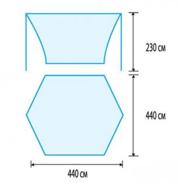 4 549 р. Тент Tramp Lite Tent blue, синий  tlt-036  с доставкой в г. Кемерово. Увеличить фотографию 2