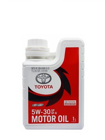 1 059 р. Масло моторное TOYOTA (пластиковая канистра) 5W-30 SPGF-6A 1Л (Синтетика) ОАЭ TOYOTA 08880-84131  с доставкой в г. Кемерово. Увеличить фотографию 1