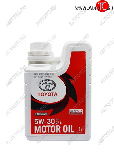1 059 р. Масло моторное TOYOTA (пластиковая канистра) 5W-30 SPGF-6A 1Л (Синтетика) ОАЭ TOYOTA 08880-84131  с доставкой в г. Кемерово
