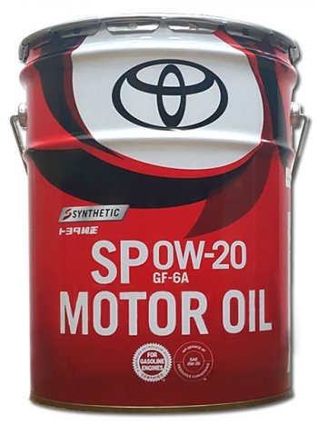 28 599 р. Масло моторное TOYOTA (металлическая канистра) 0W-20 SPGF6-A 20Л (Япония) TOYOTA 08880-13203  с доставкой в г. Кемерово. Увеличить фотографию 1