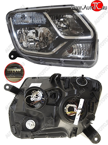 8 249 р. Фара правая (под электрокорректор) TYC  Renault Duster  HS (2015-2021) рестайлинг  с доставкой в г. Кемерово