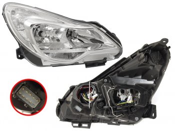 Фара OPEL CORSA 11-14 RH хром с электрокорректором                                                   DEPO 442-1169RMLDEM1