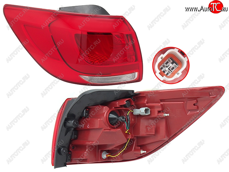 14 349 р. Фонарь задний левый (внешний, LED) SAT  KIA Sportage  3 SL (2014-2016) рестайлинг  с доставкой в г. Кемерово