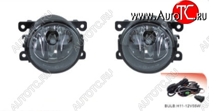 2 349 р. Противотуманные фары комплект (проводка, кнопка, пр-во Китай) BodyParts Renault Megane седан  дорестайлинг (2002-2006)  с доставкой в г. Кемерово