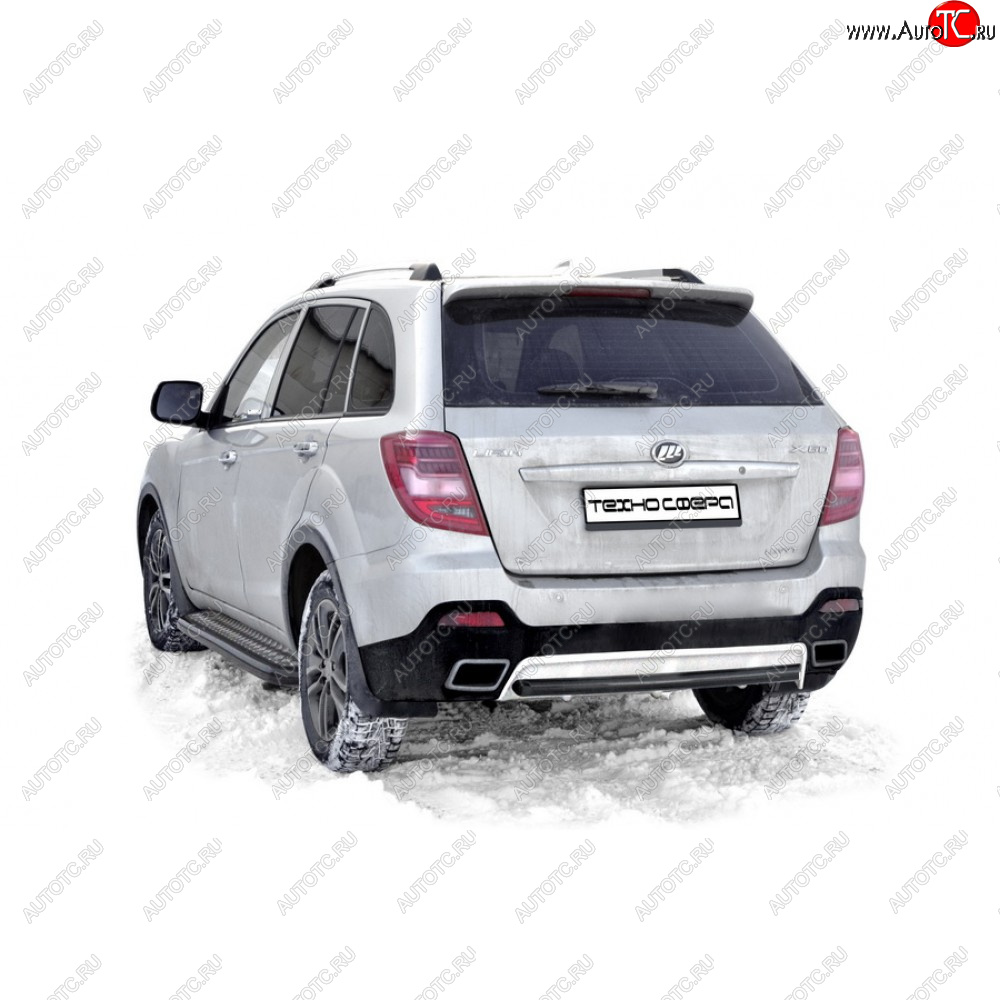24 499 р. Защита заднего бампера нержавейка d63.5 (труба), Техно Сфера  Lifan X60 (2011-2025) дорестайлинг, 1-ый рестайлинг, 2-ой рестайлинг (нержавейка)  с доставкой в г. Кемерово