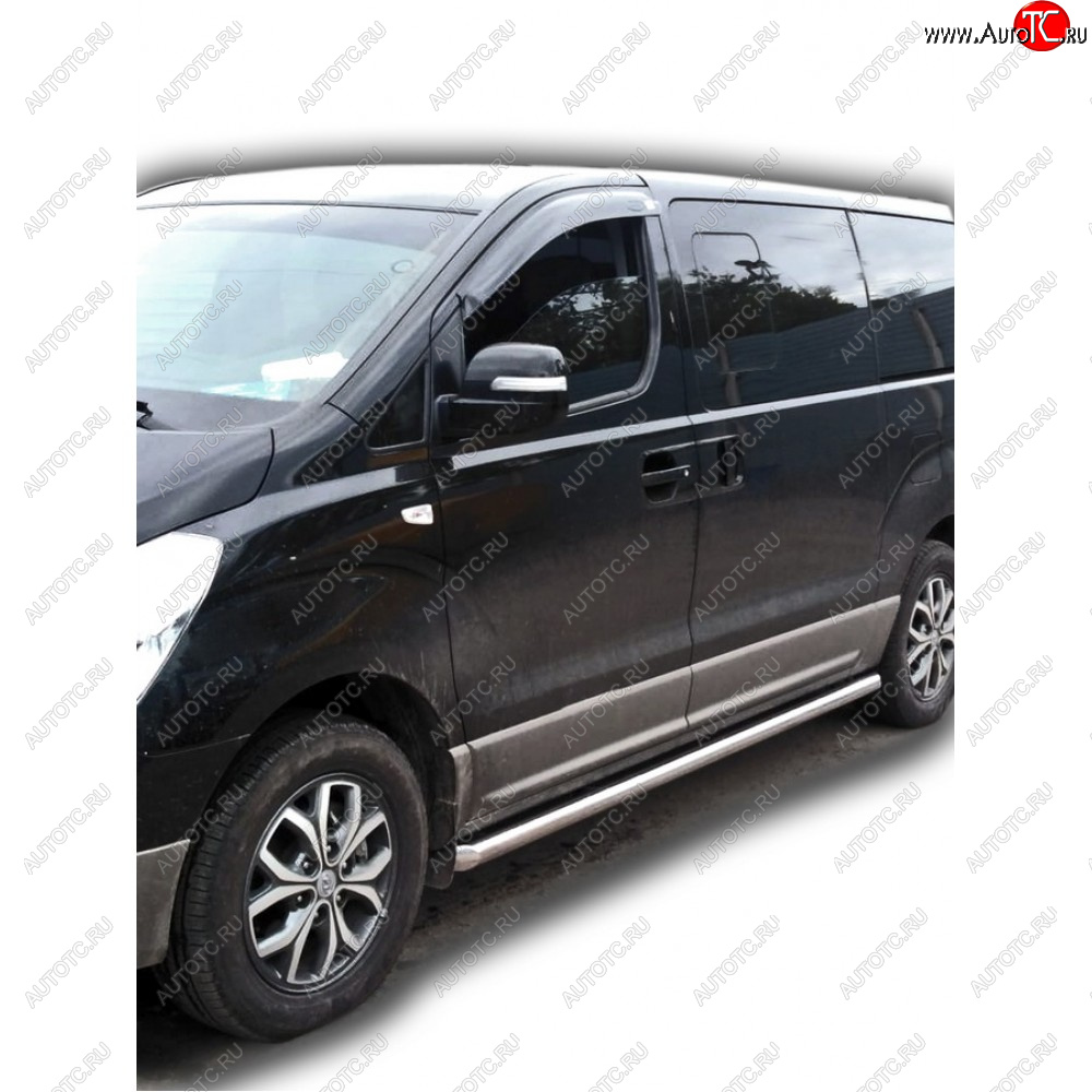 30 999 р. Защита порогов труба нержавейка d63,5, Техно Сфера  Hyundai Starex/Grand Starex/H1  TQ (2007-2022) дорестайлинг, рестайлинг, 2-ой рестайлинг (Нержавейка)  с доставкой в г. Кемерово