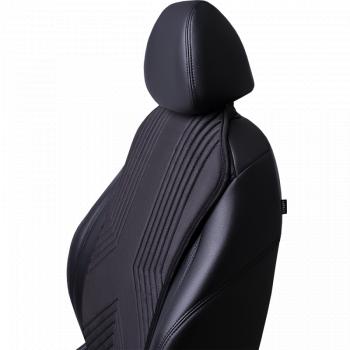 2 579 р. Накидка на сиденье (1 место Афины) ЛЮКС ст ВАН ВЭЙ Lord Autofashion   (черный, строчка черная)  с доставкой в г. Кемерово. Увеличить фотографию 7