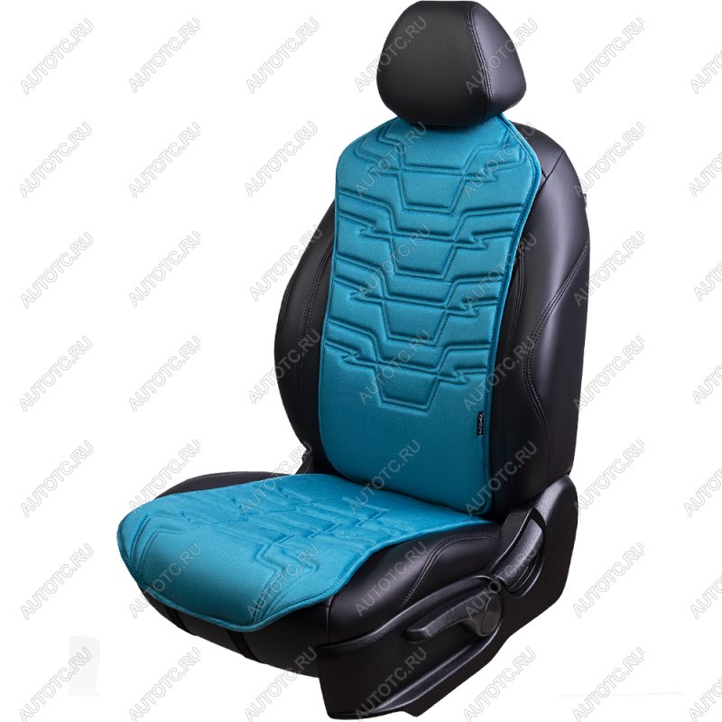 2 579 р. Накидка на сиденье (1 место Афины) ЛЮКС ст ФОРТ Lord Autofashion   (бирюзовый, строчка темно-бирюзовая)  с доставкой в г. Кемерово