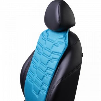 2 579 р. Накидка на сиденье (1 место Афины) ЛЮКС ст ФОРТ Lord Autofashion   (бирюзовый, строчка темно-бирюзовая)  с доставкой в г. Кемерово. Увеличить фотографию 5
