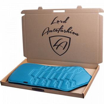 2 579 р. Накидка на сиденье (1 место Афины) ЛЮКС ст ФОРТ Lord Autofashion   (бирюзовый, строчка темно-бирюзовая)  с доставкой в г. Кемерово. Увеличить фотографию 6