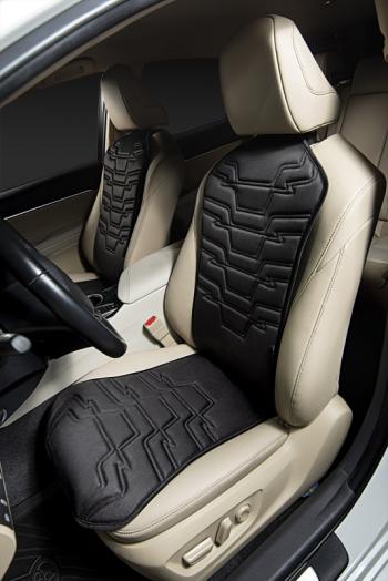 2 579 р. Накидка на сиденье (1 место Афины) ЛЮКС ст ФОРТ Lord Autofashion   (черный, строчка черная)  с доставкой в г. Кемерово. Увеличить фотографию 6