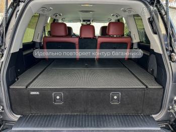 38 499 р. Органайзер в багажник "Премиум" для Toyota Land Cruiser 200 (5-ти местн. комплектации)  тлк200прем5  с доставкой в г. Кемерово. Увеличить фотографию 1