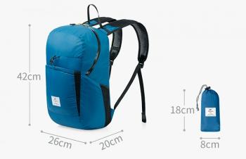 2 169 р. Рюкзак Naturehike 22 л, серый  nh17a017-b-g  с доставкой в г. Кемерово. Увеличить фотографию 4