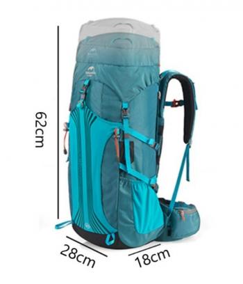 10 379 р. Рюкзак туристический Naturehike 45 л, голубой  nh18y045-q-bl  с доставкой в г. Кемерово. Увеличить фотографию 8