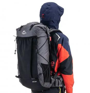 9 319 р. Рюкзак туристический Naturehike 60 л, черный  nh19bp095-b  с доставкой в г. Кемерово. Увеличить фотографию 6