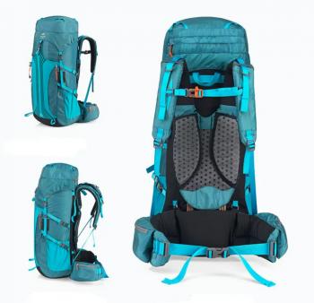 11 889 р. Рюкзак туристический Naturehike 65 л, голубой  nh16y065-q-bl  с доставкой в г. Кемерово. Увеличить фотографию 4