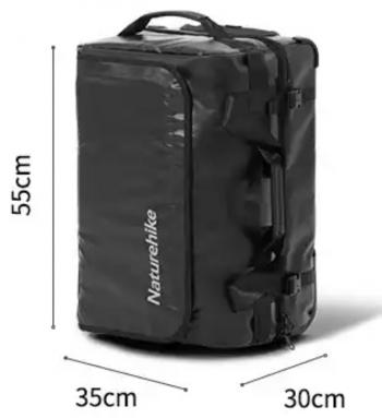 7 579 р. Сумка дорожная Naturehike, с колесами, 55х35х30 см, черная  nh21lx002-bl22  с доставкой в г. Кемерово. Увеличить фотографию 7