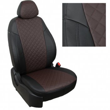 8 499 р. Чехлы сидений Ромб (экокожа) Автопилот  Chery Tiggo 7 - Tiggo 7 Pro Max  T1E (черный/шоколад)  с доставкой в г. Кемерово. Увеличить фотографию 2