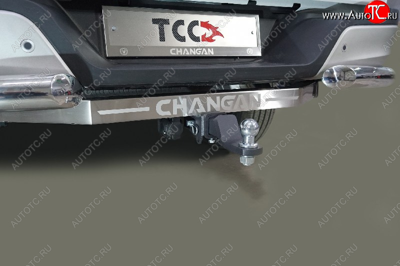 26 999 р. Фаркоп (тягово-сцепное устройство) ТСС Тюнинг  Changan Hunter Plus (2022-2025) пикап (оцинкованный, шар E нержавейка, надпись Changan)  с доставкой в г. Кемерово