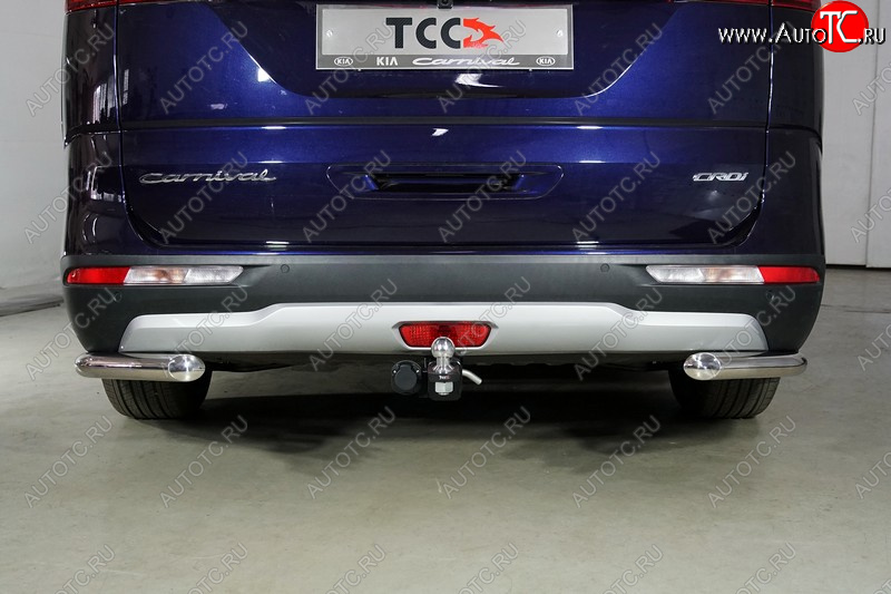 16 399 р. Фаркоп (тягово-сцепное устройство) ТСС Тюнинг  KIA Carnival  KA4 (2020-2023) минивэн дорестайлинг (оцинкованный, шар E)  с доставкой в г. Кемерово