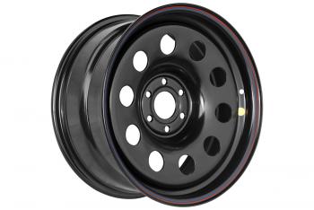 8 459 р. Диск усиленный Nissan Navara D40 3.0TD стальной черный 6x114,3 8xR17 d66 ET+25  1780-61466bl+25  с доставкой в г. Кемерово. Увеличить фотографию 1