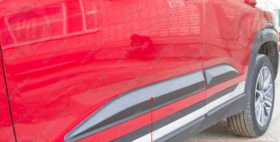 999 р. Молдинг двери передний правый Русская Артель Changan CS35 Plus рестайлинг (2021-2025) (глянец под покраску)  с доставкой в г. Кемерово