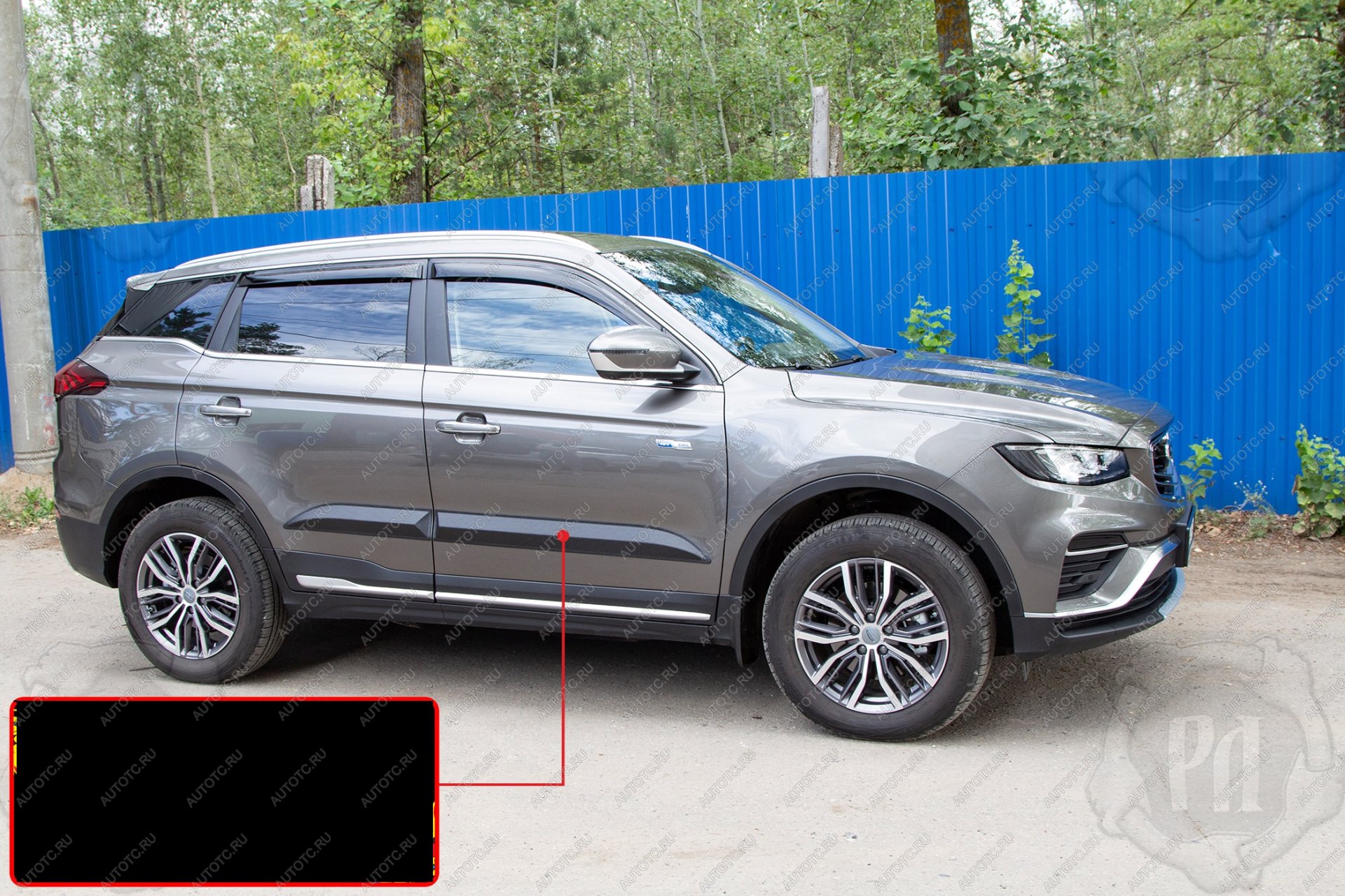 1 319 р. Молдинг двери передний правый Русская Артель  Geely Atlas Pro  NL3 (2019-2025) (глянец под покраской)  с доставкой в г. Кемерово