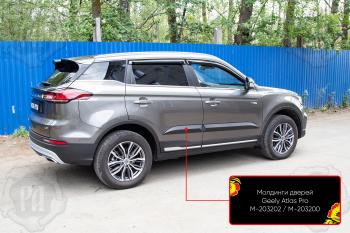 Молдинг двери задний правый Русская Артель Geely Atlas Pro NL3 (2019-2025) (глянец под покраску)