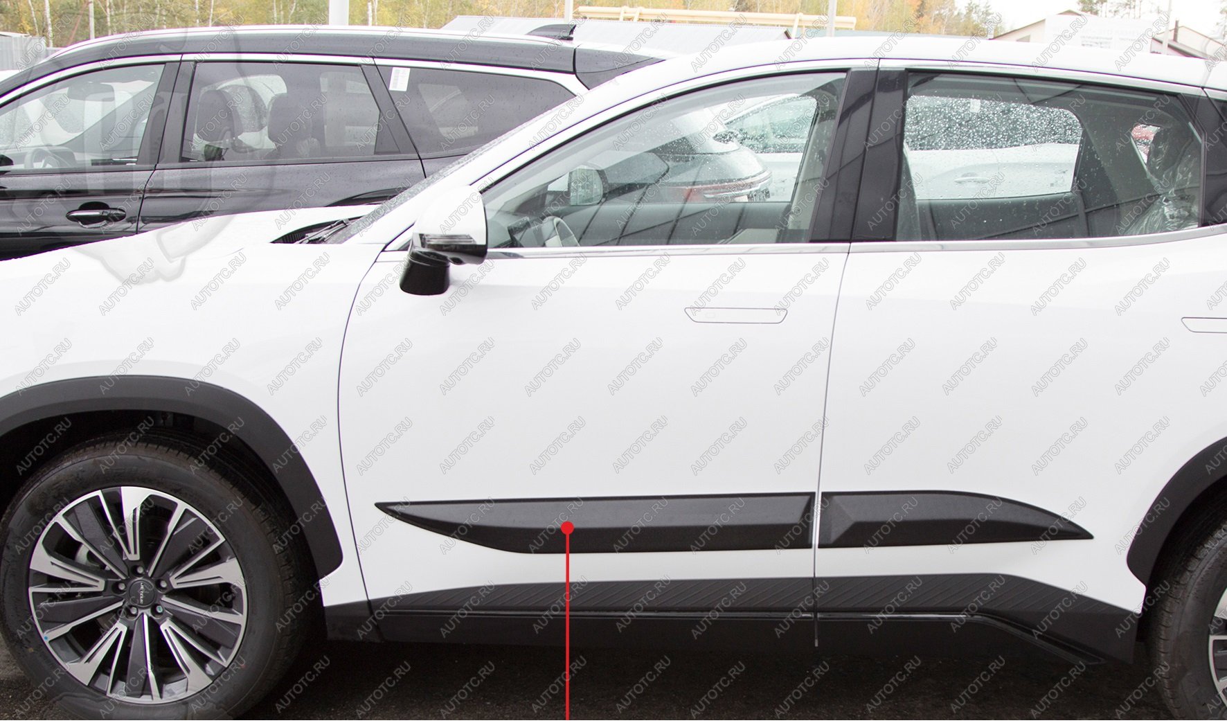 719 р. Молдинг двери задний левый Русская Артель  Jetour Dashing (2022-2025) (глянец под покраску)  с доставкой в г. Кемерово