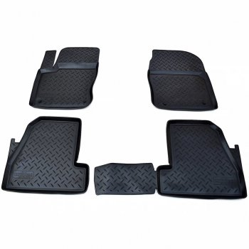 Ковер литьевой салонный ЗП Norplast Ford Focus  3 (2010-2015) универсал дорестайлинг, хэтчбэк дорестайлинг, седан дорестайлинг (черный)