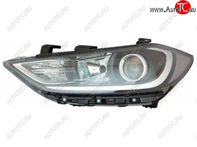 6 099 р. Левая фара (под корректор, линзован) CHINA Hyundai Elantra AD дорестайлинг (2016-2019)  с доставкой в г. Кемерово