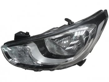 Левая фара (c электрокорректором) DEPO Hyundai Solaris  RBr (2010-2014) седан дорестайлинг