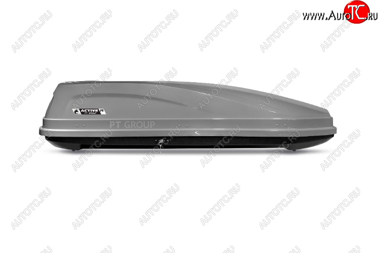 29 389 р. Автобокс PT GROUP (450л., 187х88х44, двустороннее открывание) Active M Lux серый   (Серый)  с доставкой в г. Кемерово