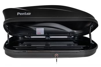 22 999 р. Багажный бокс на крышу (400 л. 174x81x38 см, двусторонний) Pentair PYTHON 400L   (черный глянец)  с доставкой в г. Кемерово. Увеличить фотографию 3