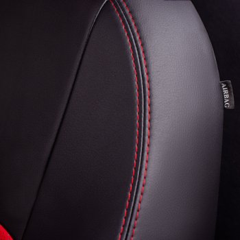 9 899 р. Комплект чехлов для сидений (РЗСиС 50/50, 2П Илана+Орегон) ТУРИН Lord Autofashion  Chery Tiggo T11 (2005-2013) дорестайлинг (черный, вставка красная, строчка красная)  с доставкой в г. Кемерово. Увеличить фотографию 5