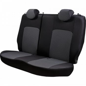 5 999 р. Комплект чехлов для сидений (РЗСиС 40/60 ЗГ Жаккард) Дублин Lord Autofashion Chevrolet Spark M300 дорестайлинг (2010-2015) (черный, вставка Сеул серая)  с доставкой в г. Кемерово. Увеличить фотографию 4